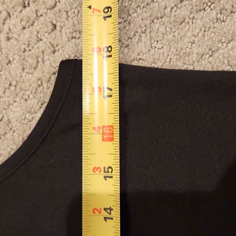 Plus Size Racerback black blouse 2X - Picture 7 of 8